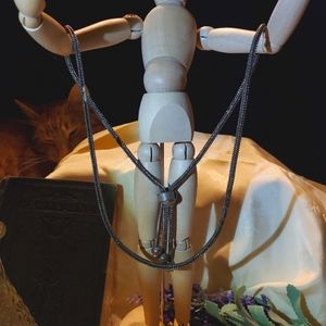 Knotted Silver Chain Necklace